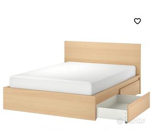 Struttura Letto MALM con 4 cassetti 180x200
