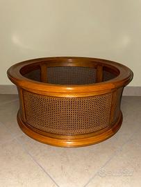 PORTAVASI IN LEGNO CILIEGIO E PAGLIA DI VIENNA