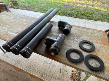 Kit Tubi Stufa a Pellet 80 mm Neri
