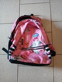 Zaino Scuola Elementare Mitama Rosa con rose