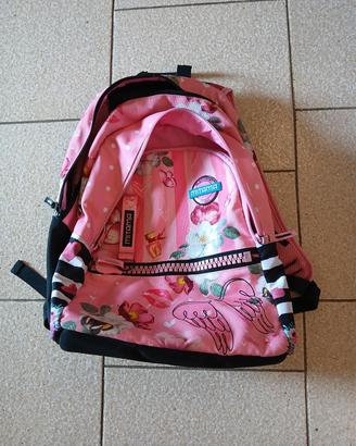 Zaino Scuola Elementare Mitama Rosa con rose