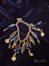 Bracciale con charms in vetro di Murano