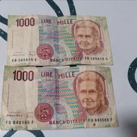 Vecchie monete e banconote italiane 