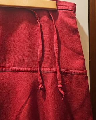 gonna di lino 100x100 colore bordeaux 42