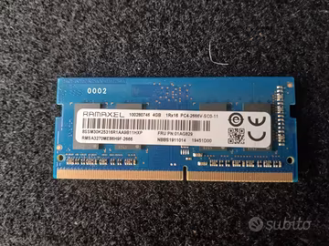 RAM 4GB DDR4 portatile SO-DIMM Ramaxel 2666