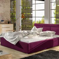 LETTO CON BOX CONTENITORE BORDEAUX 160 X 200 CM!