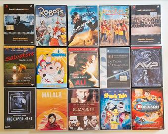 DVD vari generi di film e cartoni animati.