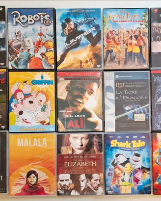 DVD vari generi di film e cartoni animati.