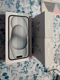 Iphone 15 128 gb black +airpods 4