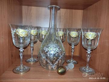 Set bicchieri in vetro di Murano