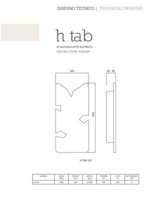 Scaldasalviette e Termoarredi H TAB 101R HOM