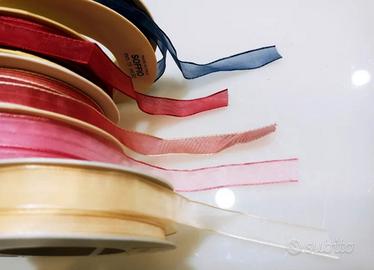Nastri organza 15mm colori vari, lotto da 500mt