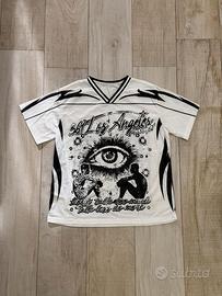 Jersey y2k Rich Soon Los Angeles Nero/Bianco