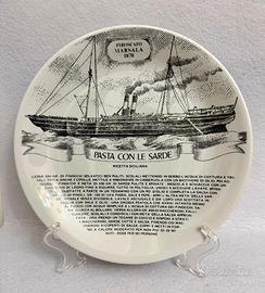 Piatto in porcellana Fornasetti