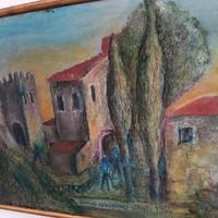 Dipinto su tavola "La cascina"