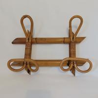 Attaccapanni da muro vintage anni '60 in bambù