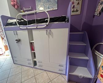 Letto soppalco con Armadio