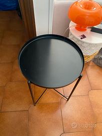 Tavolino nero metallo Ikea
