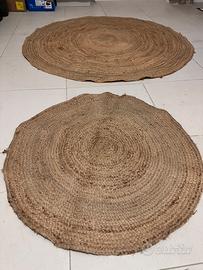 Tappeti rotindi in juta