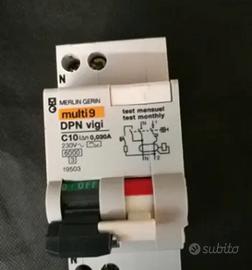 differenziale magnetotermico 10A 2 poli 6KA