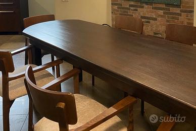 TAVOLO OVALE 80X250 IN LEGNO