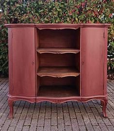 Credenza provenzale rosso vinaccia mobile borgogna