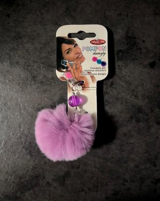 Ciondolo pon pon per telefono cellulare - NUOVO.