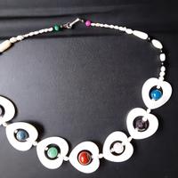 Collier Cocktail Pietre Dure e Perle Anni'80