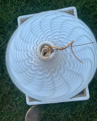 Lampadario  in vetro  di murano a campana