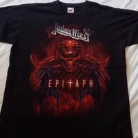 Judas Priest Epitaph Skull Red Horns T-shirt 