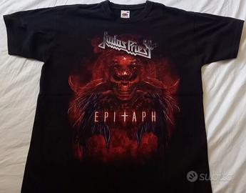 Judas Priest Epitaph Skull Red Horns T-shirt 