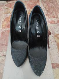 Scarpe con il tacco Glitter Nero
