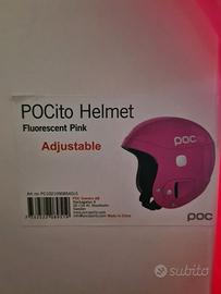 Casco sci POCito fluorescent pink