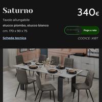 Tavolo allungabile Modello Saturno 