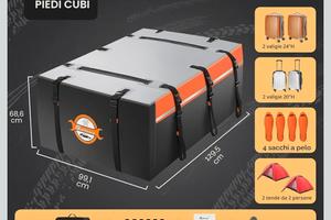 Borsa Box x Tetto portabagagli capacità XXL 595 lt