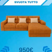 Divano con penisola reversibile L 260 cm