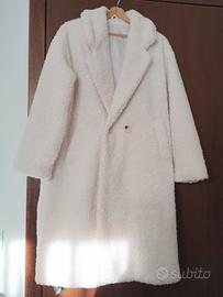 Cappotto Giacca lungo Teddy Bianco Orsetto 