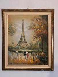 Quadro Olio su Tela - Parigi Torre Eiffel  Burnett