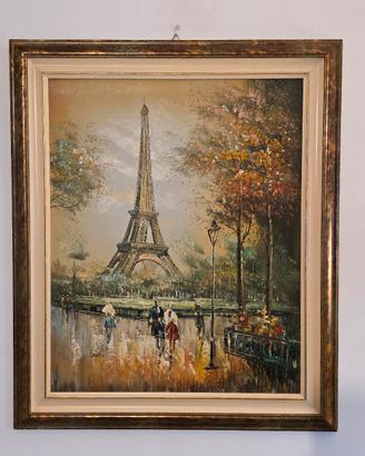 Quadro Olio su Tela - Parigi Torre Eiffel  Burnett