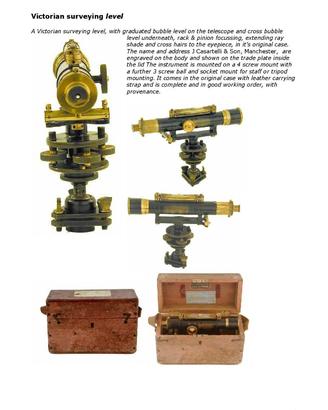 Livello topogafico da miniera, teodolite, antico
