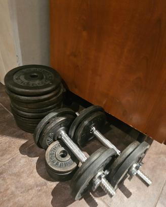 set pesi con panca