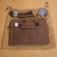 Borsa in pelle di bufalo porta pc (nuova)