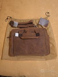 Borsa in pelle di bufalo porta pc (nuova)