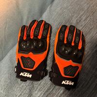 Guanti in pelle ktm e carbonio