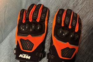 Guanti in pelle ktm e carbonio