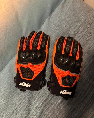 Guanti in pelle ktm e carbonio