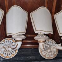 4 appliques vintage, '50, toscane laccate e dorate