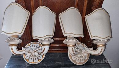 4 appliques vintage, '50, toscane laccate e dorate