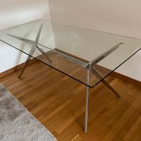 Tavolo vetro e acciaio Calligaris