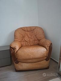 Poltrona in pelle vintage
